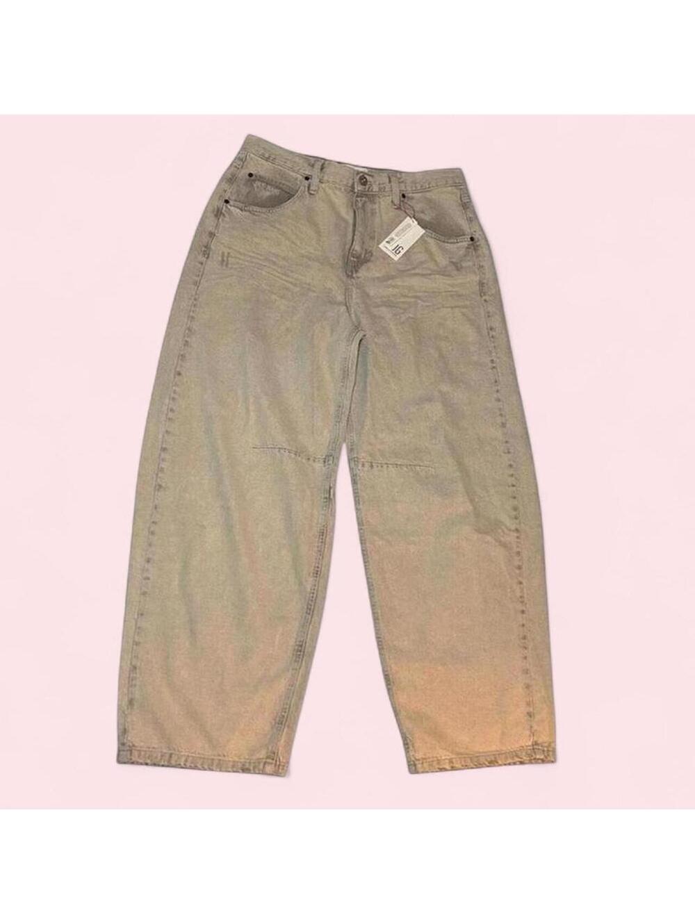 BDG Urban Outfitters Logan Boyfriend Grey Jeans With Yellow Tint Size 34 NWT